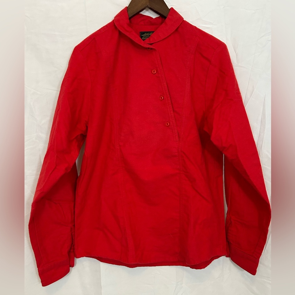Eddie Bauer Bold Red Flannel Utility shirt